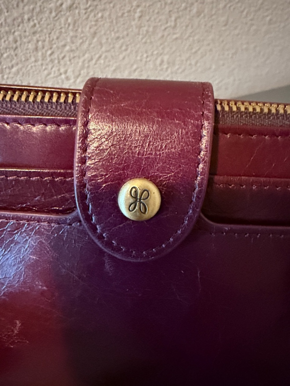 HOBO Dark maroon Leather Wallet Organizer - Picture 9 of 9